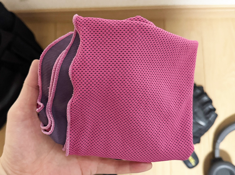 ジムグッズのタオル
