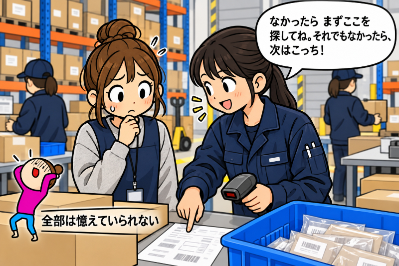 商品がロケにない時の対応
